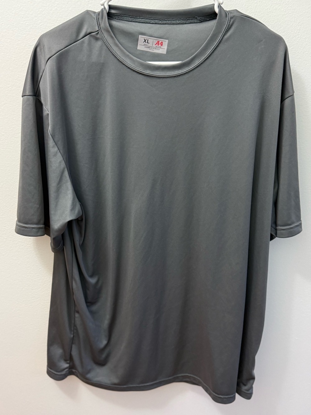 Men’s Gray Performance Short Sleeve Shirt - XL